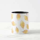 Kute patroonbladeren golden Hoesje-Mate iPhone cas Mok (Midden)