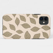 Kute patroonbladeren werpen kussen Case-Mate iPhone case (Achterkant (horizontaal))