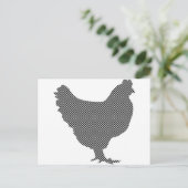 Kute patterige kip briefkaart (Staand voorkant)