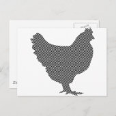 Kute patterige kip briefkaart (Voorkant / Achterkant)
