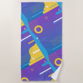 Kute Pattern Colorful Minimal Design Blue Strandlaken (Voorkant)