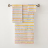 Kute Pattern Colorful Stripes Blue Oranje Bad Handdoek (Insitu)