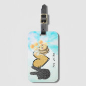 Kute Peace Love bijen Bagagelabel (Voorkant (verticaal))