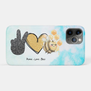 Kute Peace Love bijen iPhone 11 Pro Hoesje