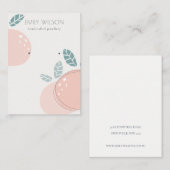 Kute Peach Abstract Fruity Stud Earning Display Visitekaartje (Voorkant / Achterkant)