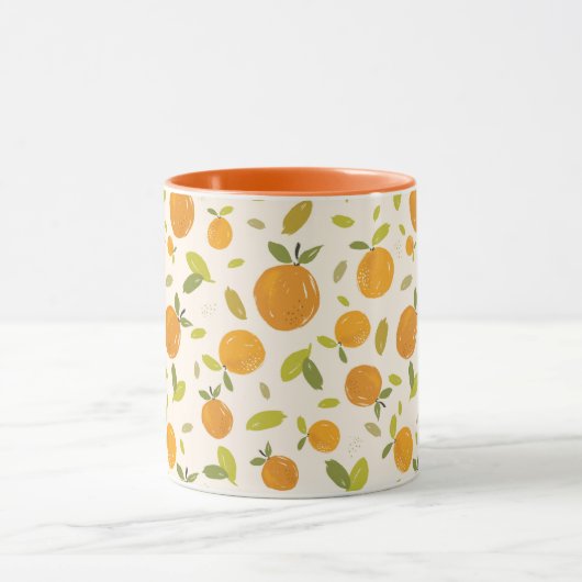 Kute peach Fruit Patroon Mok (Midden)