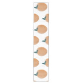 Kute peach Sinaasappel Fruit Hand getekend Medium Tafelloper (Voorkant)