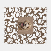 Kute Personalized Pet Fleece Deken (Voorkant (Horizontaal))