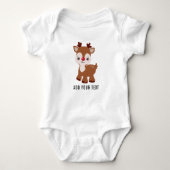 Kute Personalized Rudolph the Red Nose Reindeer Romper (Voorkant)