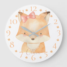 Kute Personalized Waterverf Baby Fox met Naam