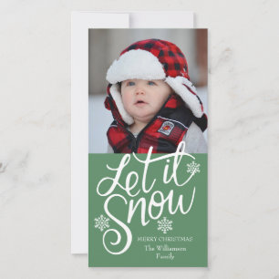 Kute persoonlijke kerstfotokaart voor familie feestdagenkaart