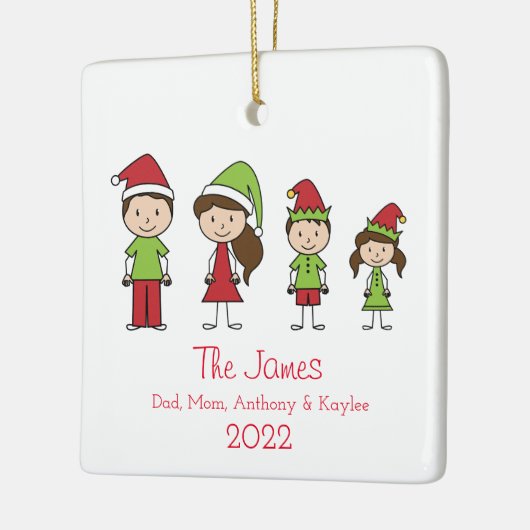 Kute persoonlijke kerstmis keramisch ornament (Links)