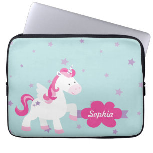 Kute persoonlijke Magische Unicorn-laptophoes Laptop Sleeve