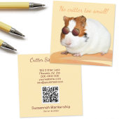 Kute Pet Care Guinea Pig QR Code Vierkante Visitekaartje