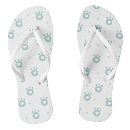 Kute Pet Paws met hartenflap Teenslippers (Voetbed)