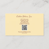 Kute Pet Sitter Guinea Pig QR Code Visitekaartje (Achterkant)