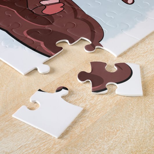 Kute pig in de modder legpuzzel (Zijkant)