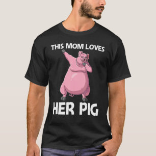 Kute pig voor moeder vee vee t-shirt