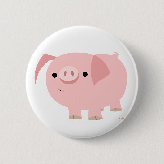 Kute piggy-knoppenbadge ronde button 5,7 cm (Voorkant)