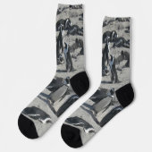 Kute pinguïns op beach Crew Socks Sokken (Links)