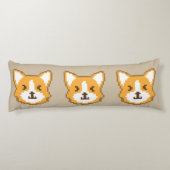 Kute pixeled dog face werpt kussen (Achterkant)