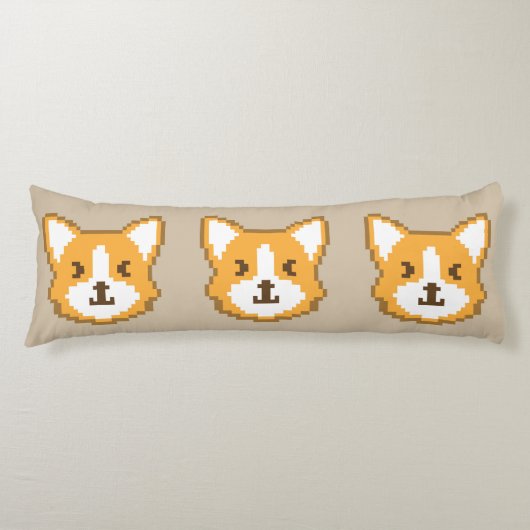 Kute pixeled dog face werpt kussen (Voorkant)