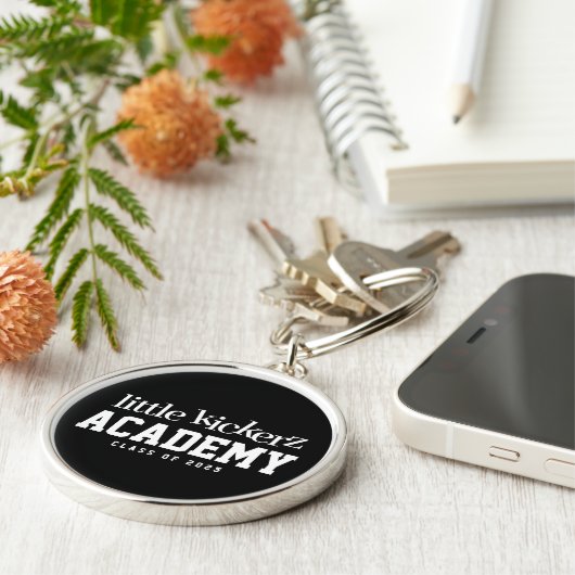 Kute Playful Child Soccer Academy Class of 20XX Sleutelhanger (Zijkant)