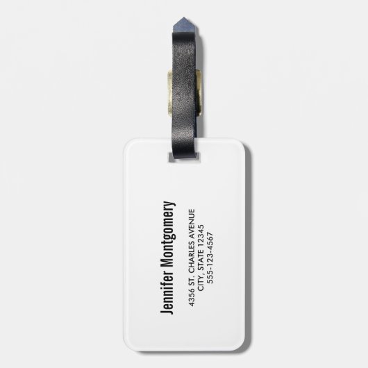 Kute Polar-beren in Santa Hats-kerstpatroon Bagagelabel (Achterkant verticaal)