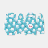 Kute Polar-beren in Santa Hats-kerstpatroon Bedankdoosjes (Uitgevouwen)