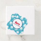 Kute Polar-beren in Santa Hats-kerstpatroon Bedankjes Labels (In situ)