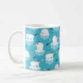 Kute Polar-beren in Santa Hats-kerstpatroon Koffiemok (Links)