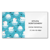 Kute Polar-beren in Santa Hats-kerstpatroon Magnetisch Visitekaartje (Voorkant)