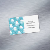 Kute Polar-beren in Santa Hats-kerstpatroon Magnetisch Visitekaartje (Voorbeeld)