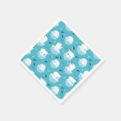 Kute Polar-beren in Santa Hats-kerstpatroon Servet (Hoek)