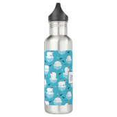 Kute Polar-beren in Santa Hats-kerstpatroon Waterfles (Links)
