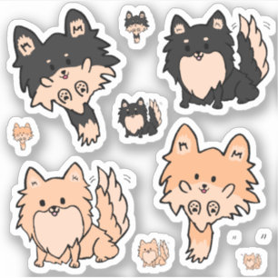 Kute pom Mix Custom-Cut vinylsticker Sticker