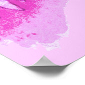 Kute pony roze vierkante poster afdrukken (Hoek)