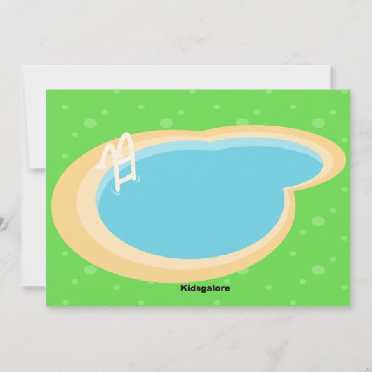 Kute Pool Party Boys Birthday Uitnodiging (Achterkant)