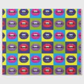 Kute  Pop Art Elegant Modern Fun Pattern Cadeaupapier (Vlak)