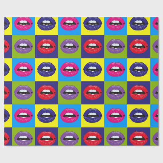 Kute  Pop Art Elegant Modern Fun Pattern Cadeaupapier (Vlak)