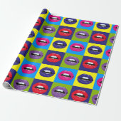 Kute  Pop Art Elegant Modern Fun Pattern Cadeaupapier (Uitgerold)