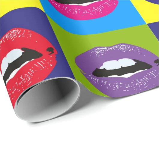 Kute  Pop Art Elegant Modern Fun Pattern Cadeaupapier (Rol Hoek)
