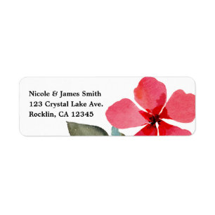 Kute Poppy Red Spring Flowers Florence Party Etiket