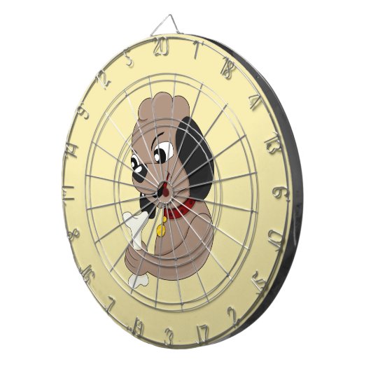 Kute puppy cartoon dart board dartbord (Voorkant Rechts)
