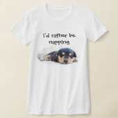 Kute puppy dat ik eerder zou aftappen t-shirt (Laagn)
