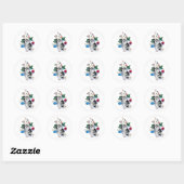 Kute puppy Kerstmis Ronde Sticker (Vel)