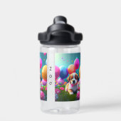 Kute puppy met ballonnen - zoet waterfles (Achterkant)
