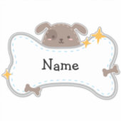 Kute Puppy  vinylsticker met aangepaste snede Sticker (Voorkant)