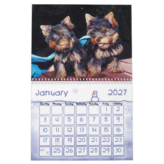 Kute pups 2011 kalender (Jan 2027)
