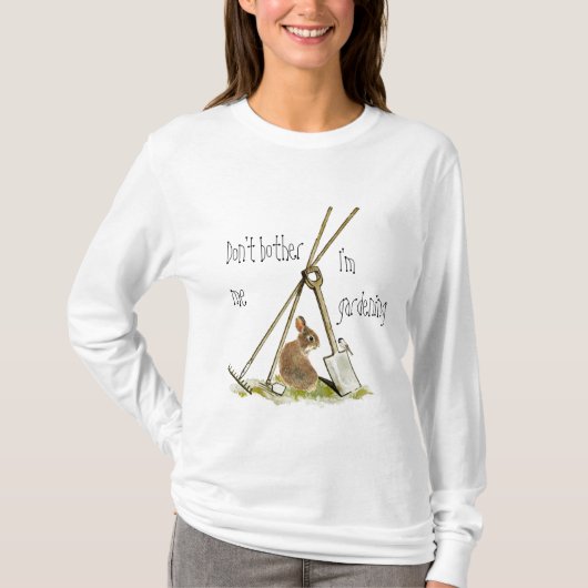 Kute Quote Gardening tools met Bunny & Bird T-shirt (Voorkant)